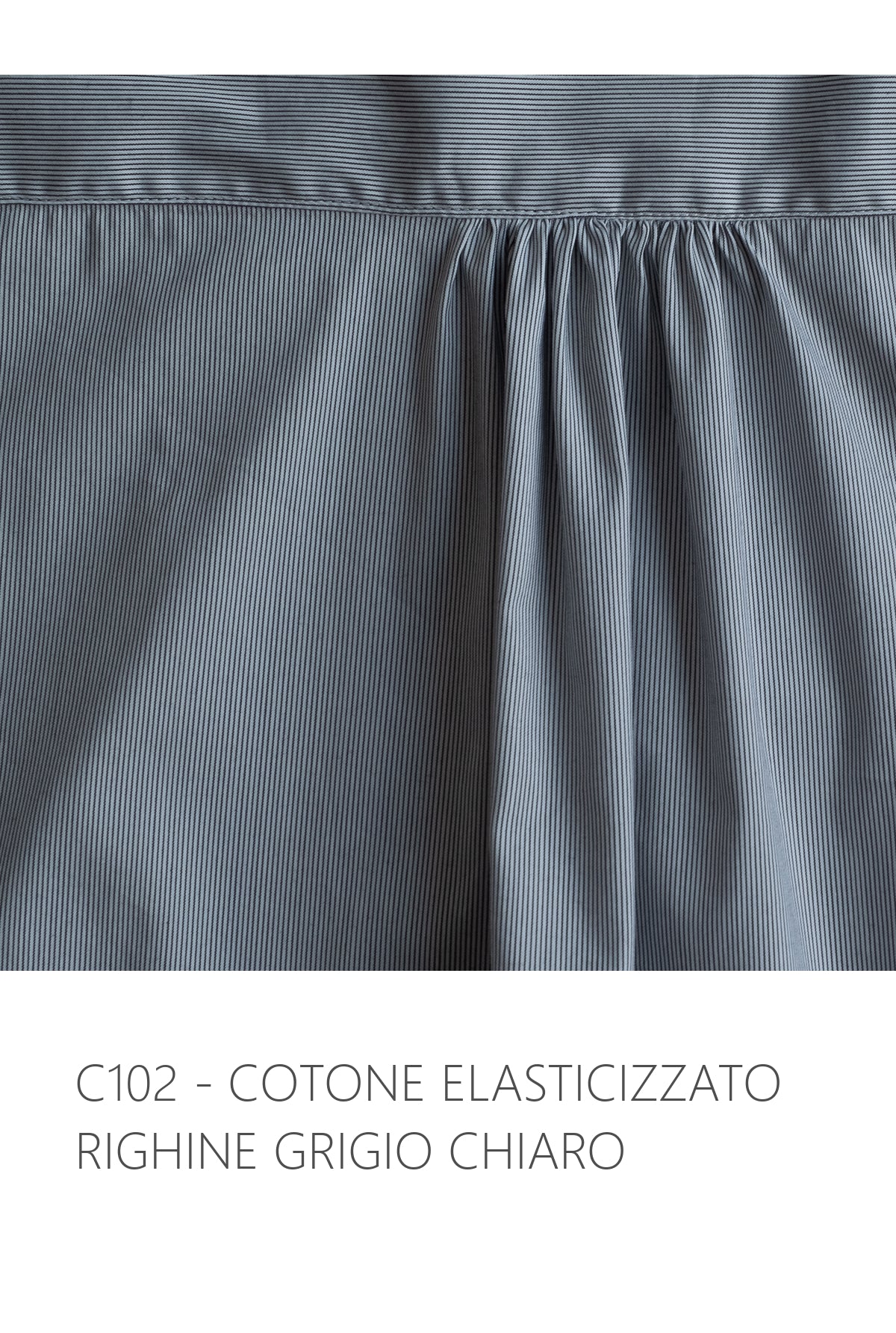 Camicia CAMICIOTTA * cotone elasticizzato righine grigio chiaro * taglia S