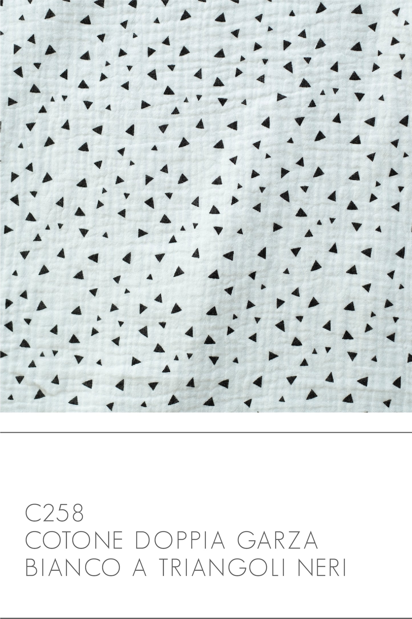 Camicia QUADRA * cotone doppia garza bianco a triangoli neri * taglia M