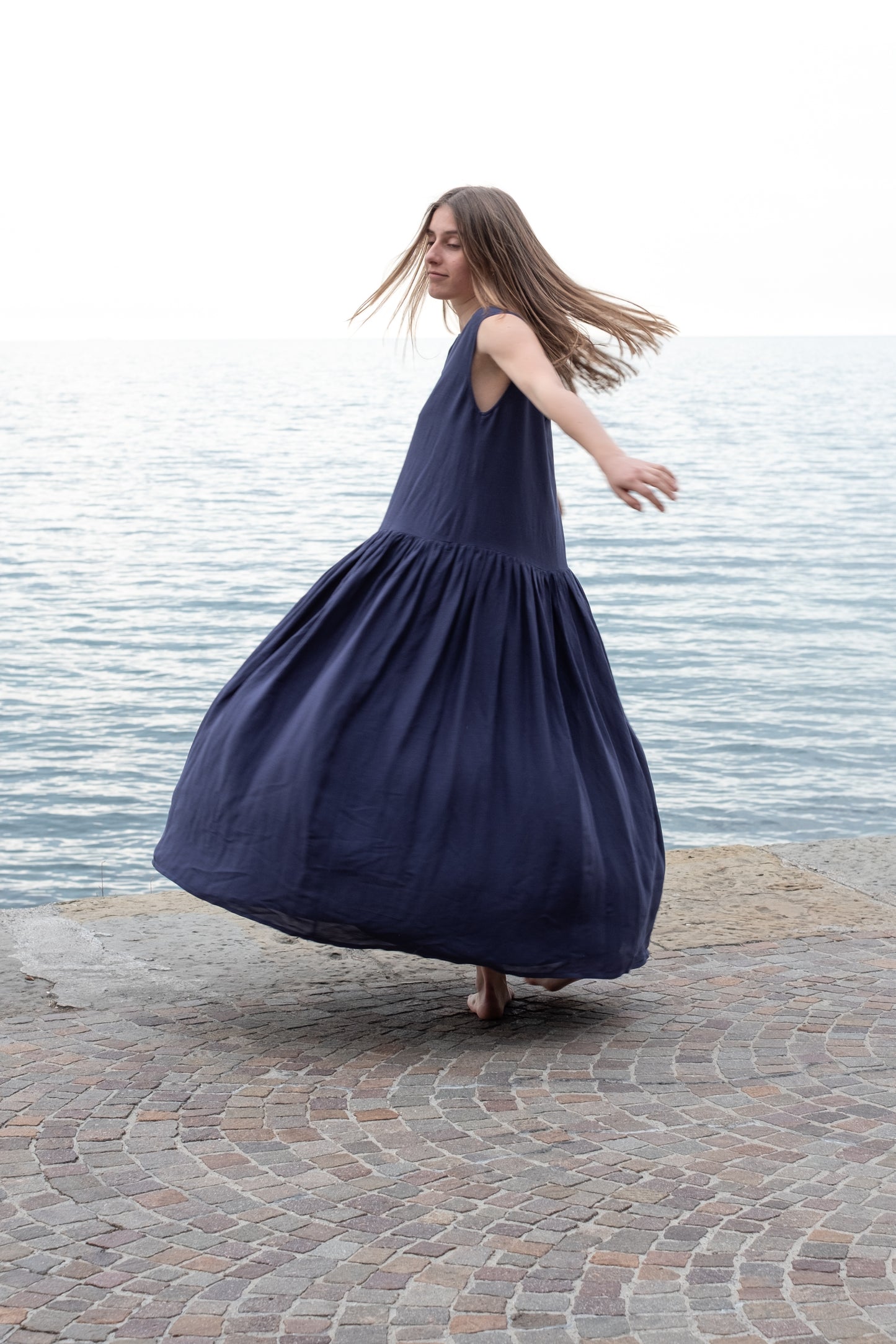 Abito INSIEME * cotone/seta blu notte * taglia XS/S