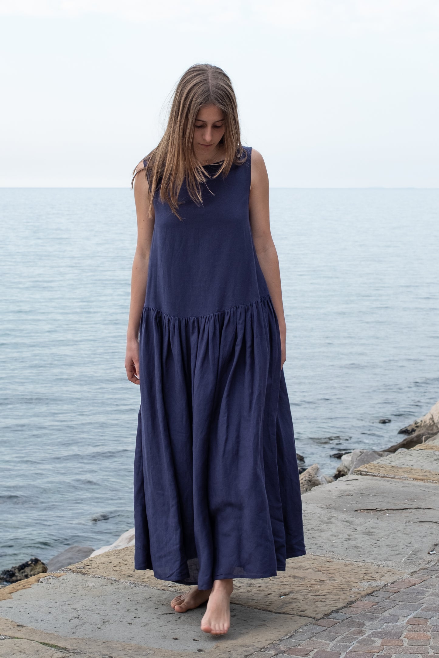 Abito INSIEME * cotone/seta blu notte * taglia XS/S
