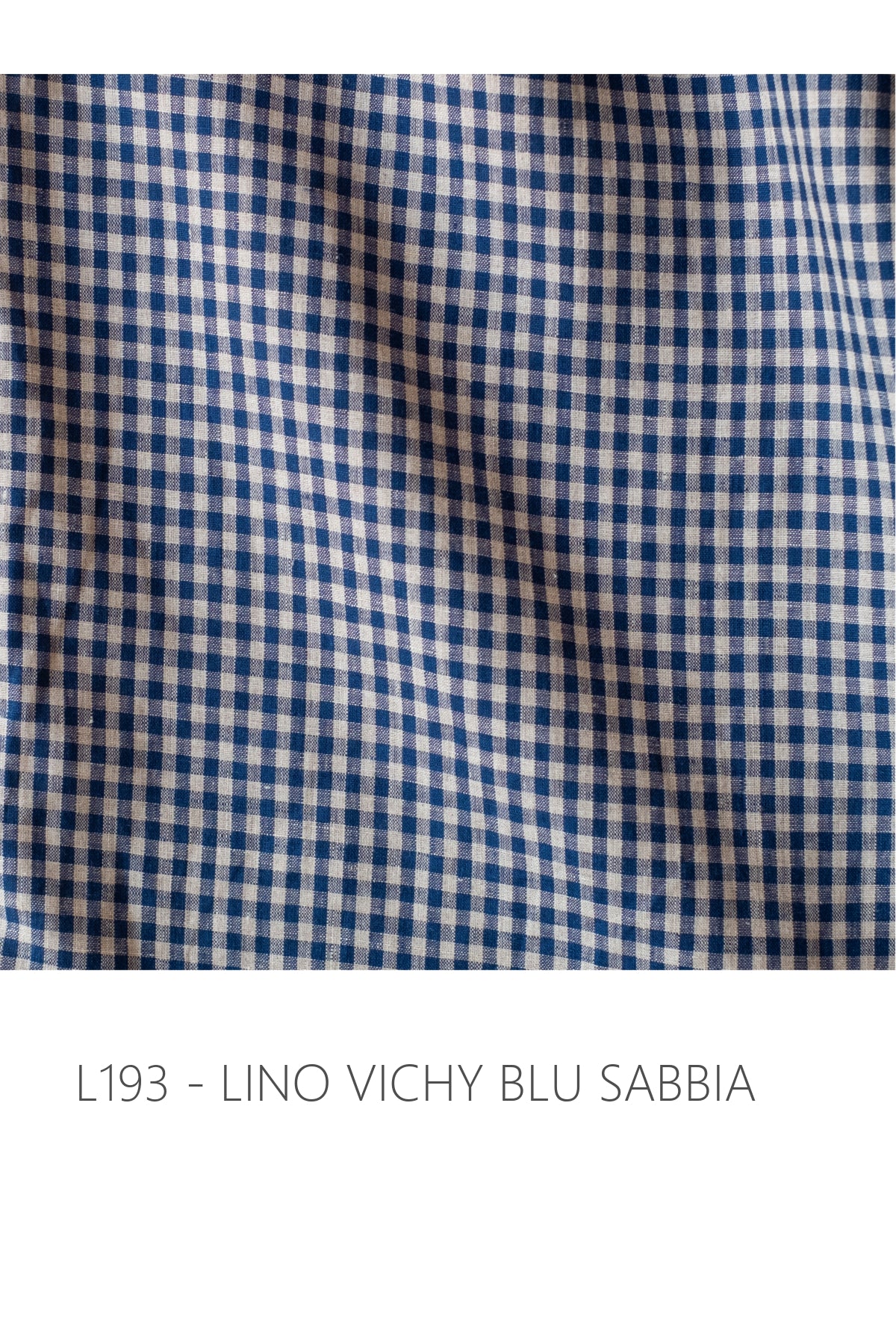 Pantaloni SORGIVA * lino vichy blu sabbia * taglia L