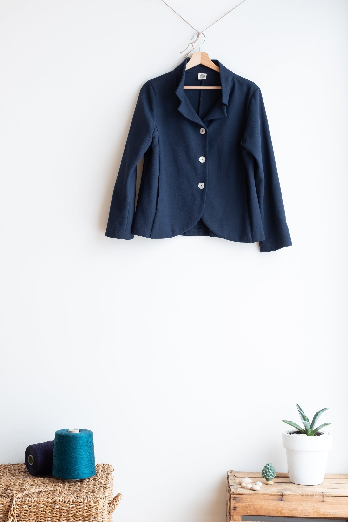 Jacket COROLLA * thick midnight blue cotton * size L