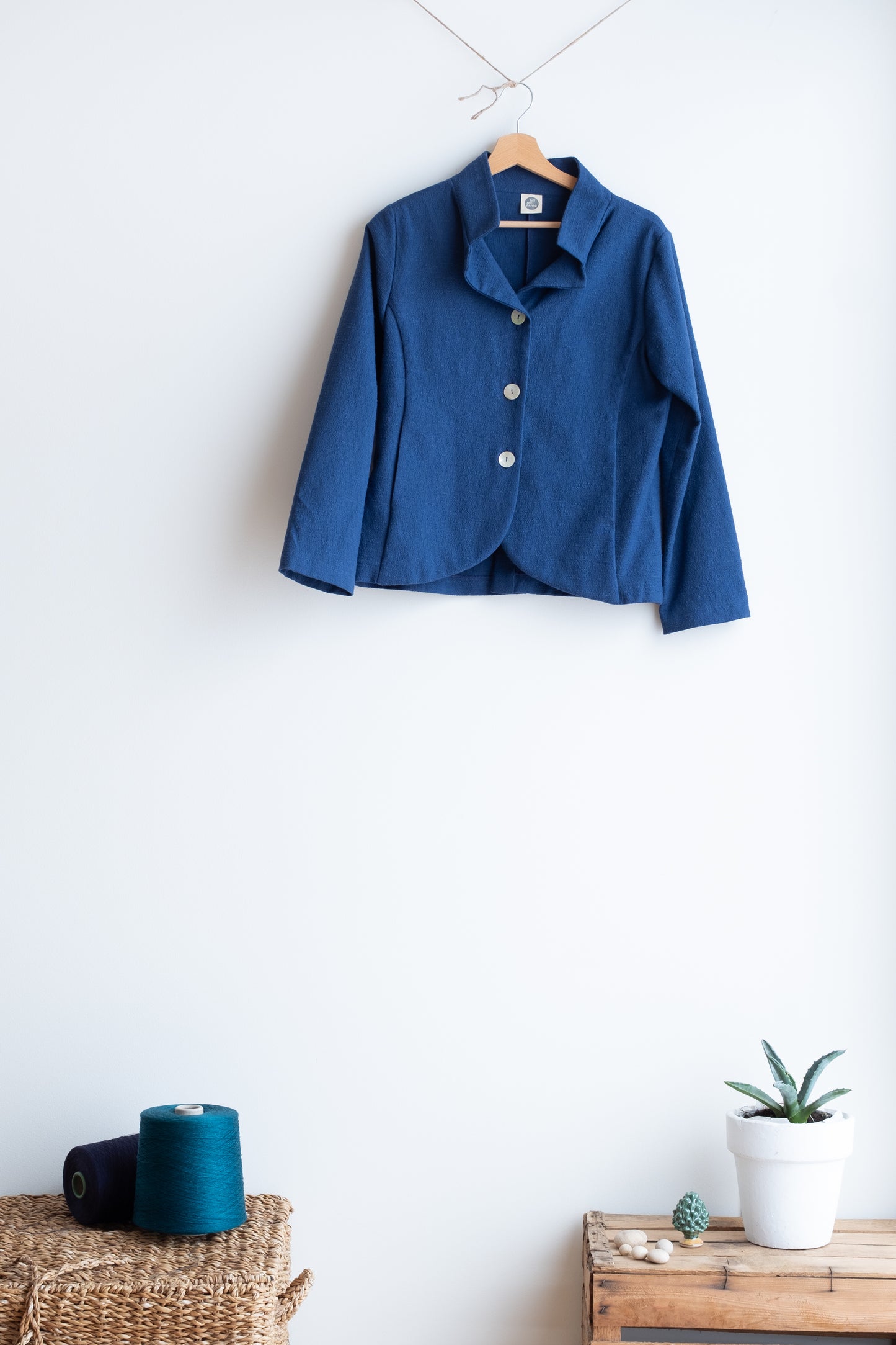 Jacket COROLLA * thick navy blue cotton fabric * size S