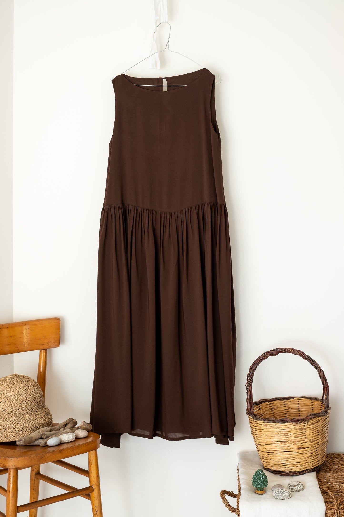 Dress INSIEME * thin chocolate cotton * size S/M