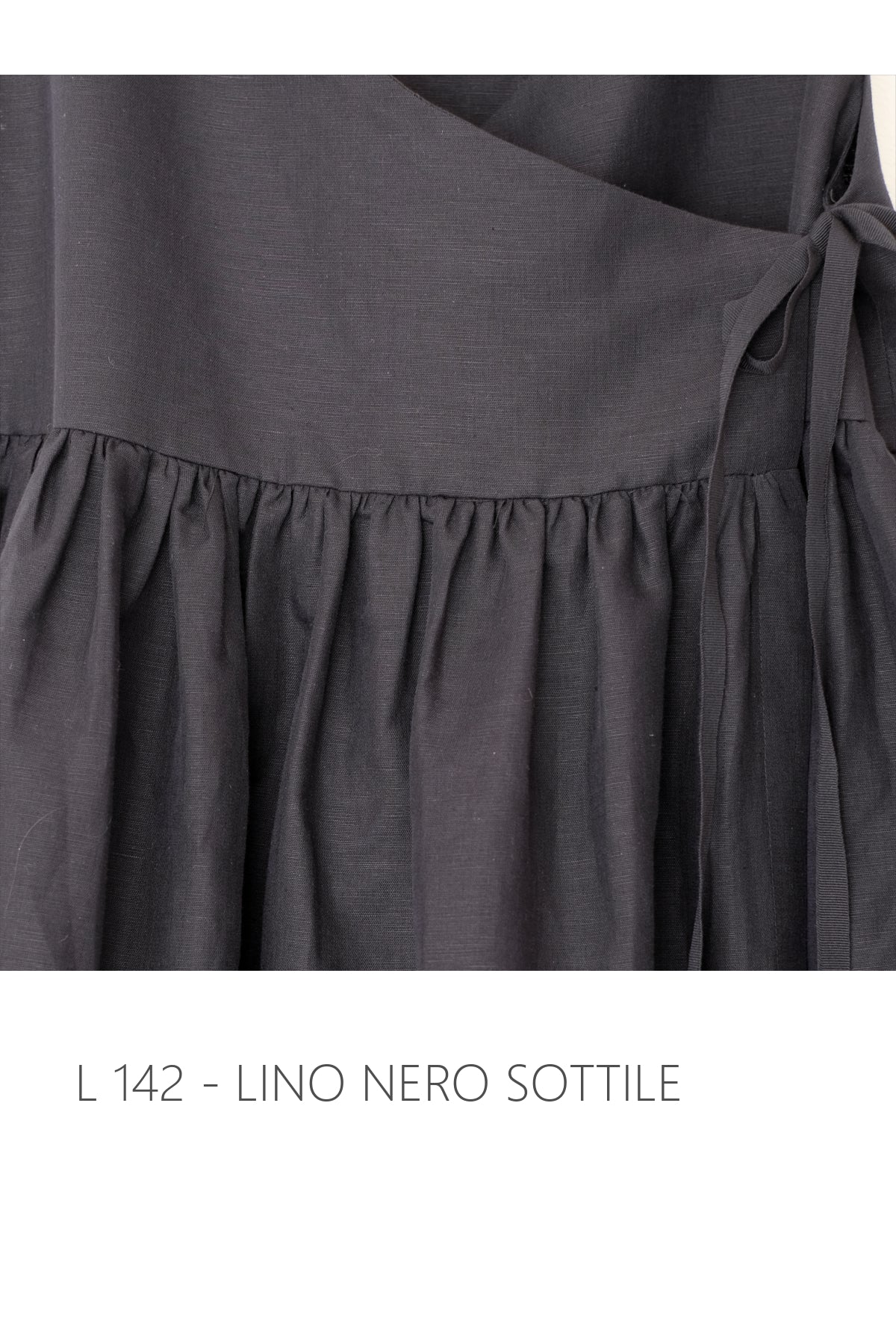 Abito MARIPOSA * lino nero sottile * taglia S