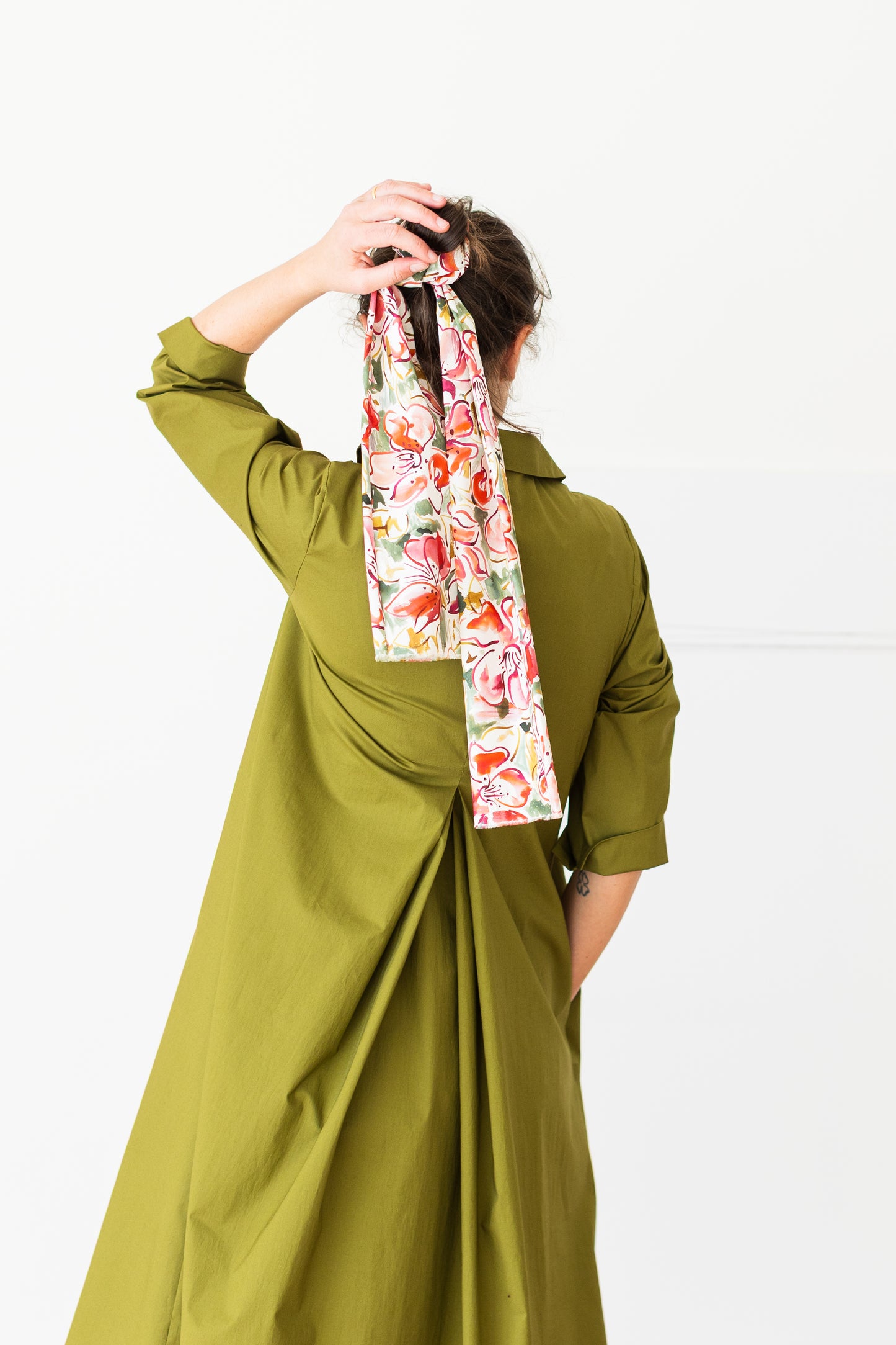 abito GINEPRO ** cotone sottile verde oliva * taglia M
