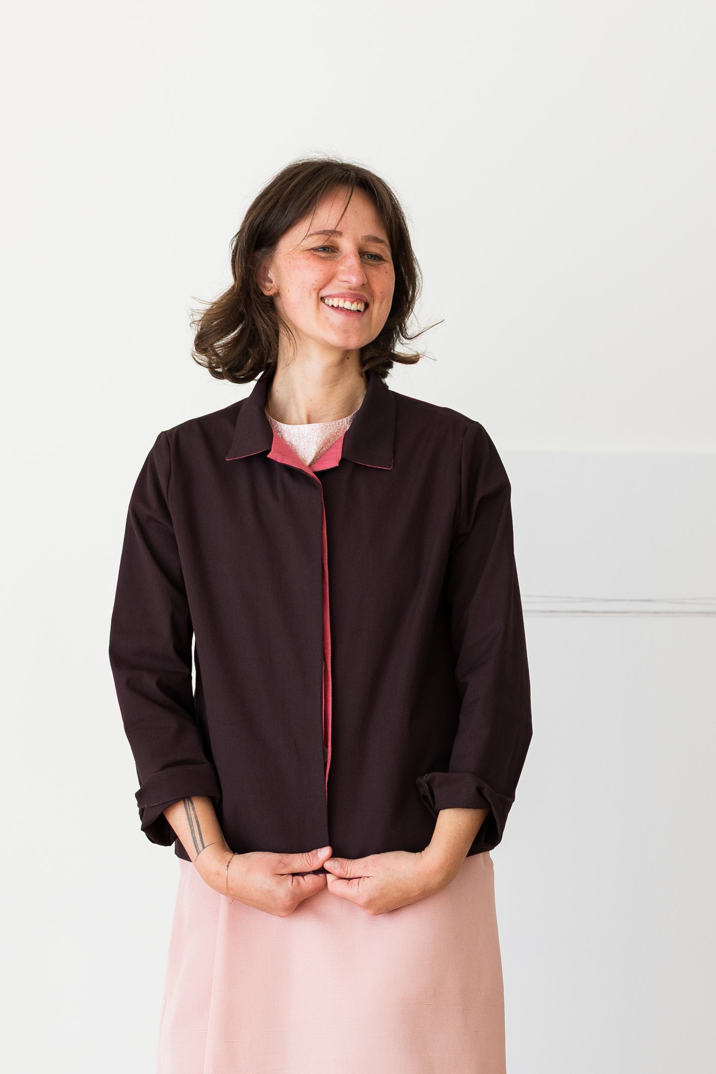 Blazer BARDANA ** brown piqué cotton * M