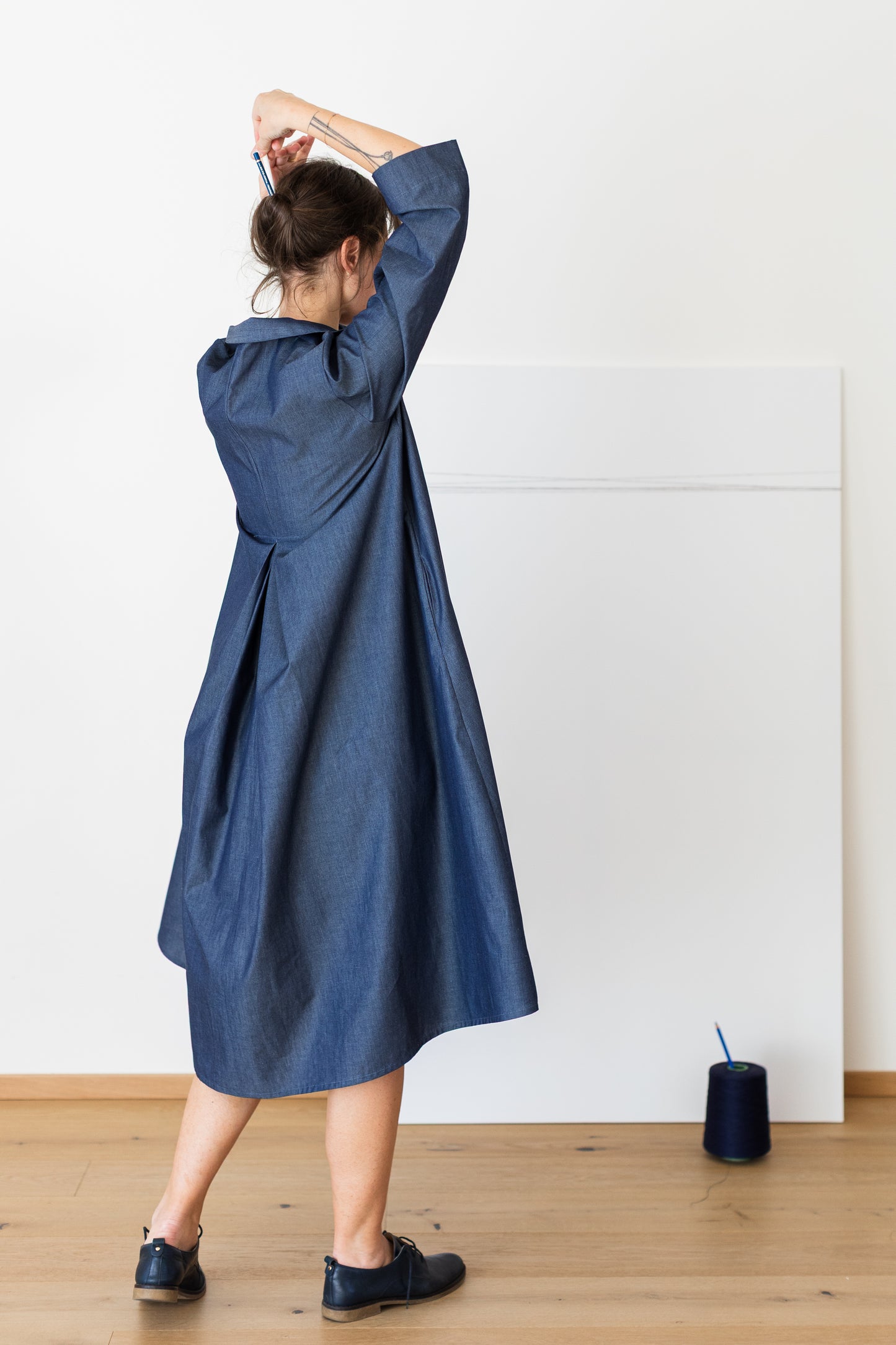 abito GINEPRO ** cotone denim * taglia L