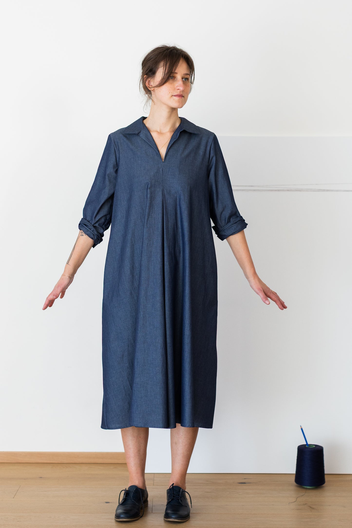 abito GINEPRO ** cotone denim * taglia L