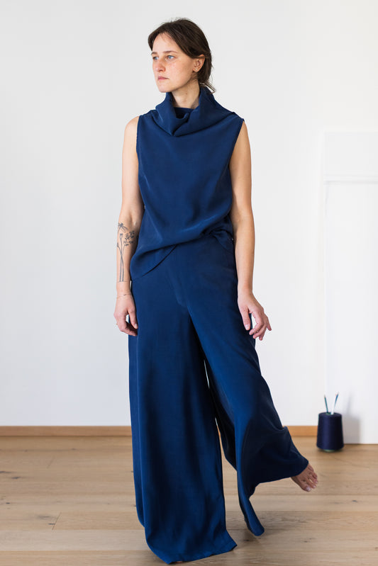 trousers-skirt TROTTOLA * blue cupronickel * XL