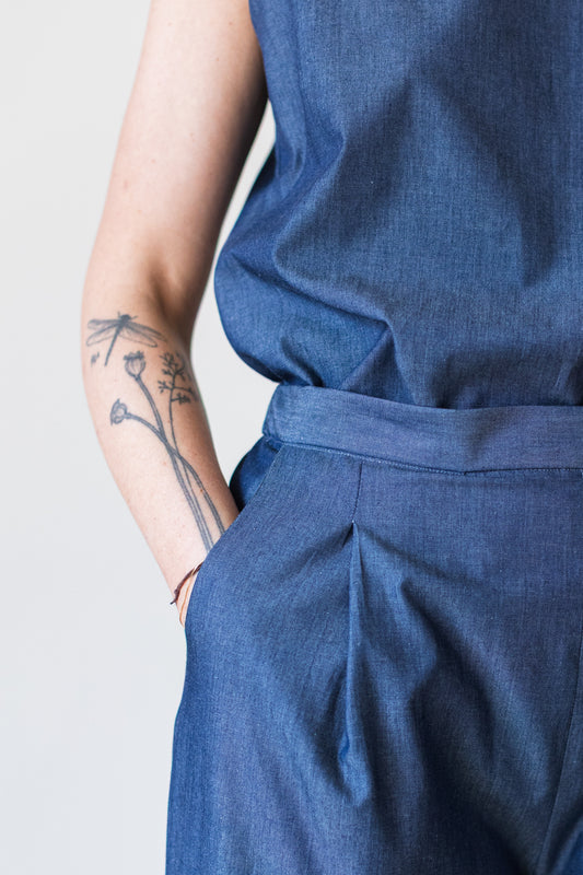 trousers FORTEPIANO *denim cotton  * size M