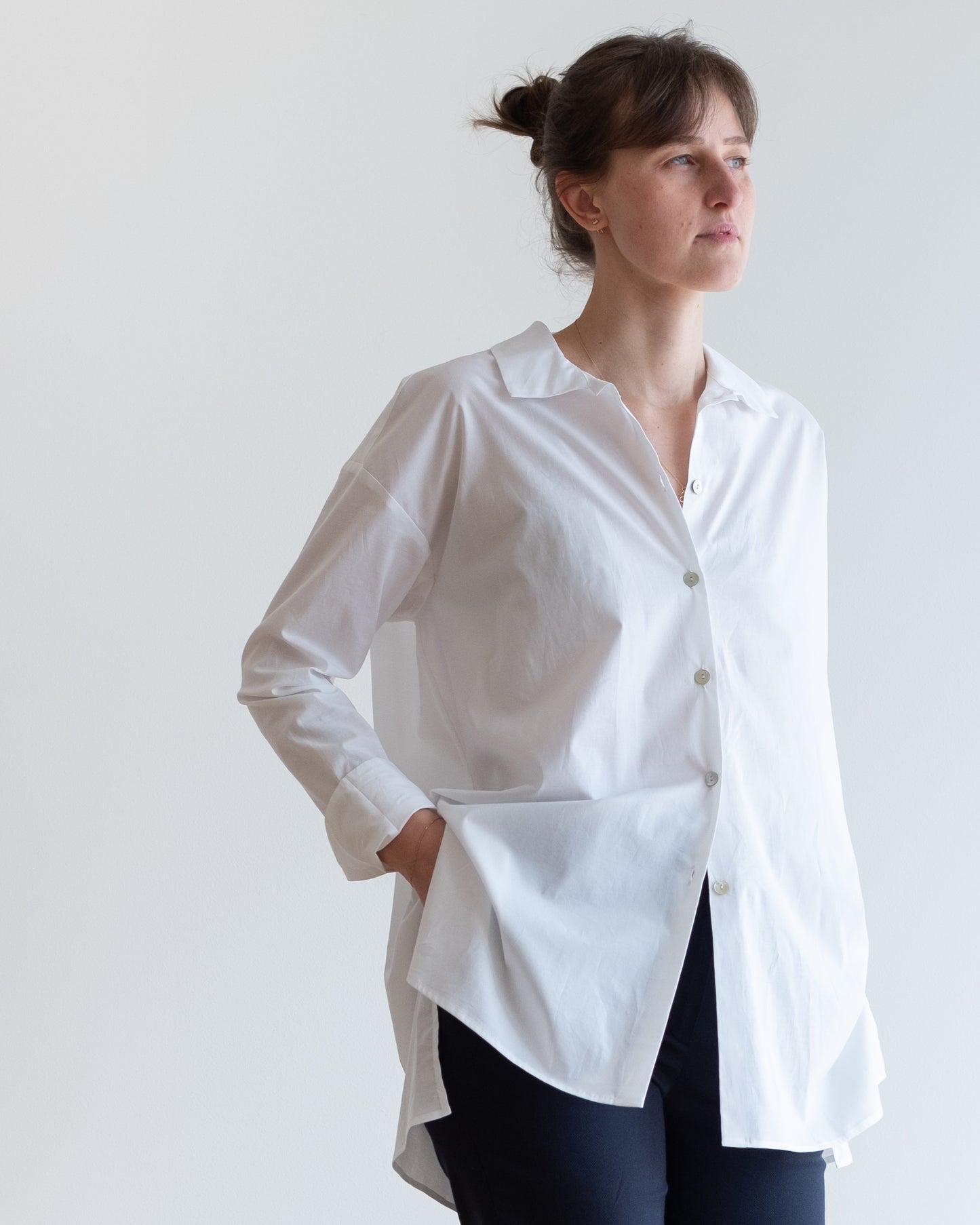 camicia SALVIA * cotone bianco * taglia S