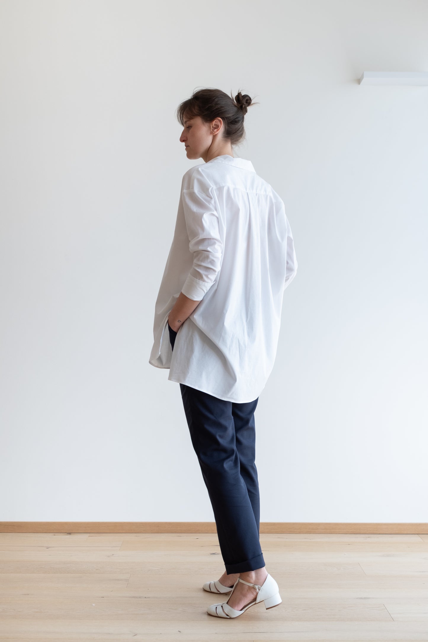 camicia SALVIA * cotone bianco * taglia S