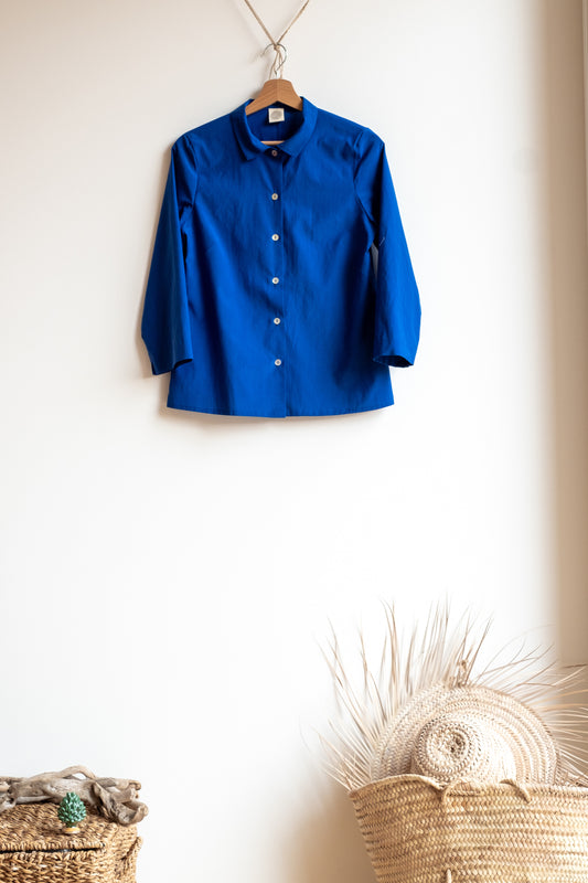 Shirt CHICCO * brilliant blue thin cotton * size M