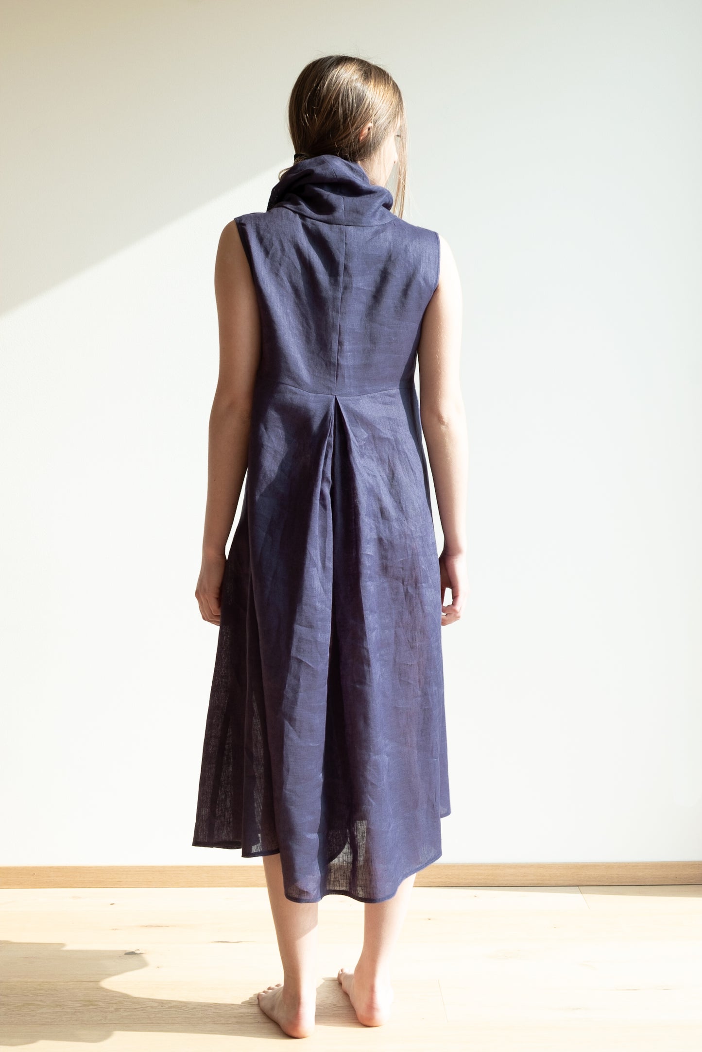 Dress VIAVAI * dark blue linen * size M