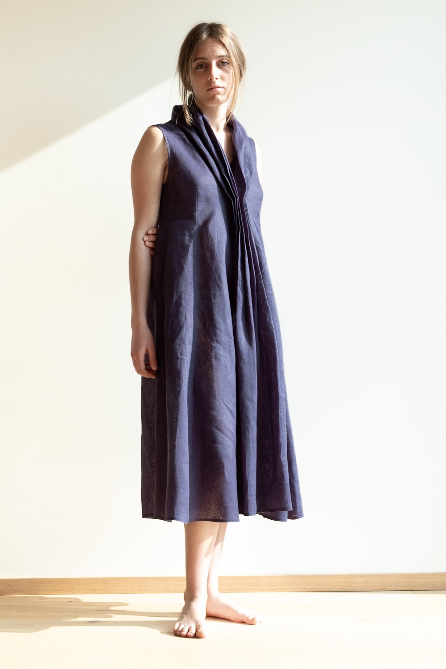 Dress VIAVAI * dark blue linen * size M