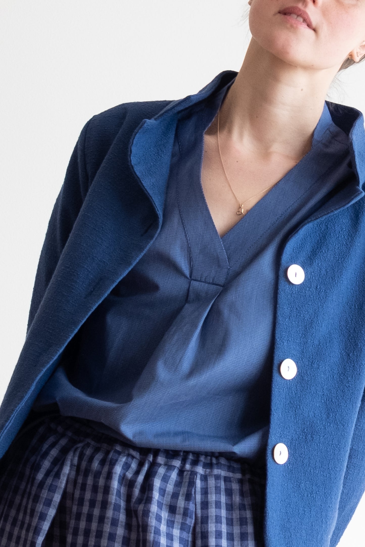 Giacca COROLLA * cotone spesso lavorato blu marino * taglia S
