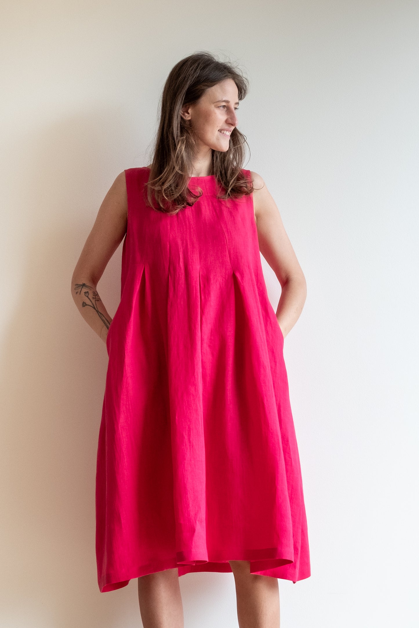 Dress SORBETTO * cyclamen linen * size S