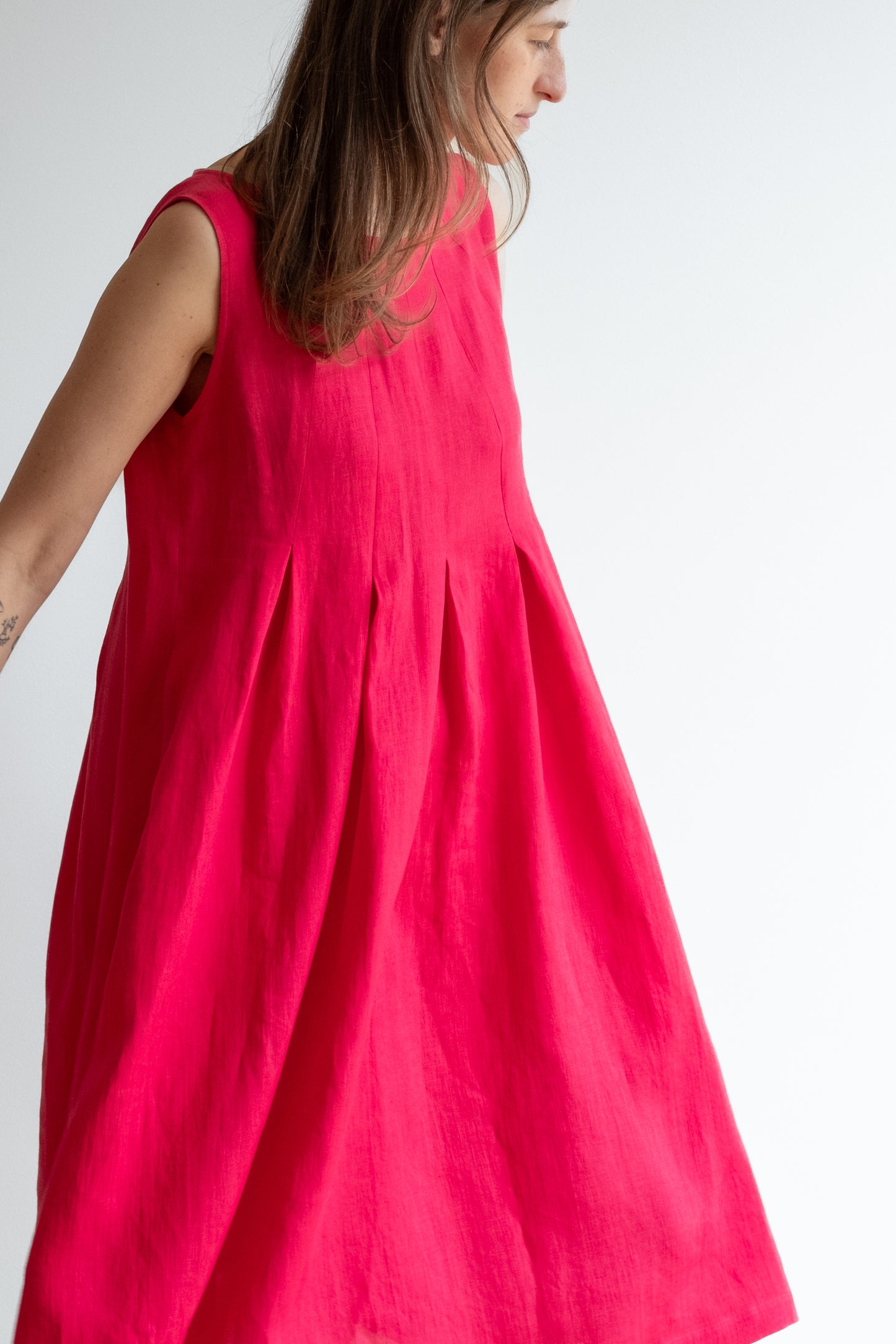 Dress SORBETTO * cyclamen linen * size S