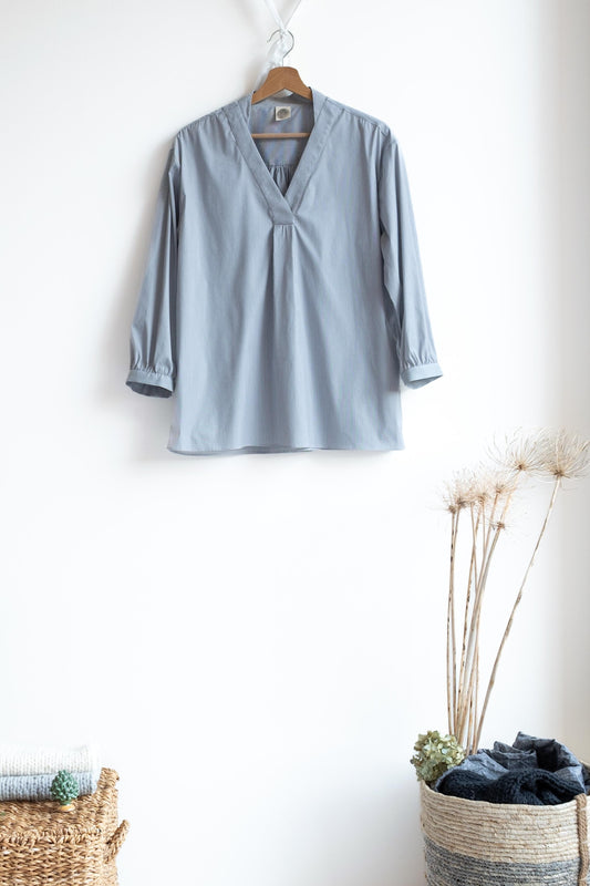 Shirt CAMICIOTTA * cotton stretch little stripes light grey  * size S