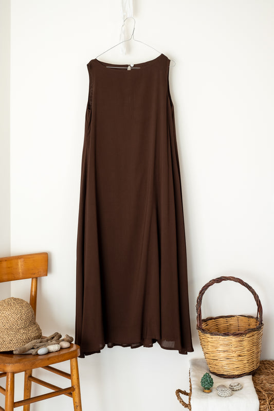 Dress INSIEME * thin chocolate cotton * size S/M